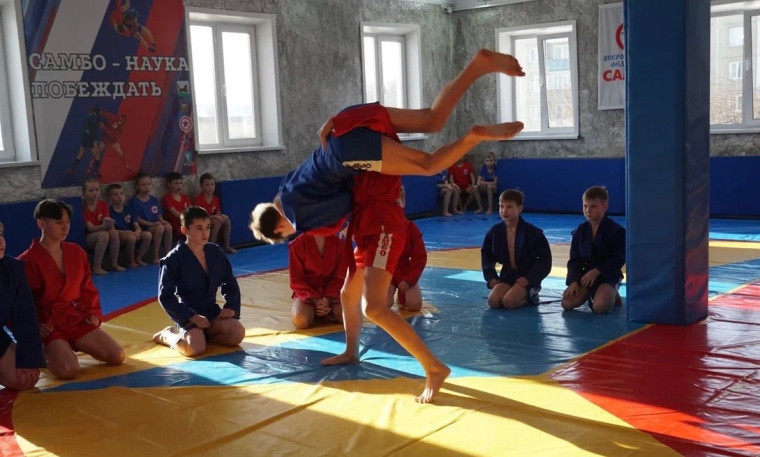 Торжественное открытие нового зала самбо.